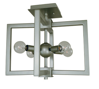 Framburg - L1140 SP/MBLACK - Four Light Dual Mount - Pyxis - Satin Pewter/Matte Black Framburg - L1140 SP/MBLACK - Four Light Dual Mount - Pyxis - Satin Pewter/Matte Black