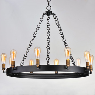 Noble Ten Light Chandelier (26275BKNAB)
