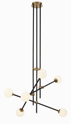 George Kovacs - P8155-681 - Six Light Chandelier - Cosmet - Coal