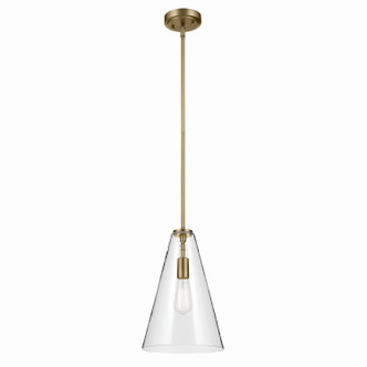 Kichler - 42199NBR - One Light Pendant - Everly - Natural Brass