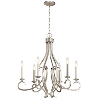 Kichler - 52240NI - Six Light Chandelier - Ania - Brushed Nickel
