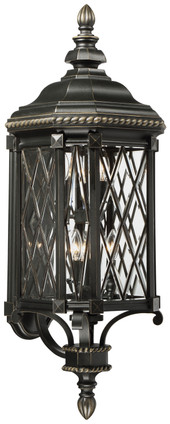 Minka-Lavery - 9323-585 - Six Light Outdoor Wall Mount - Bexley Manor - Black w/Gold Highlights Minka-Lavery - 9323-585 - Six Light Outdoor Wall Mount - Bexley Manor - Black w/Gold Highlights