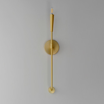 Vela One Light Wall Sconce in Satin Brass (16-24811SBR)