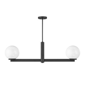 Two Light Linear Chandelier (M100124MBK) Two Light Linear Chandelier (M100124MBK)