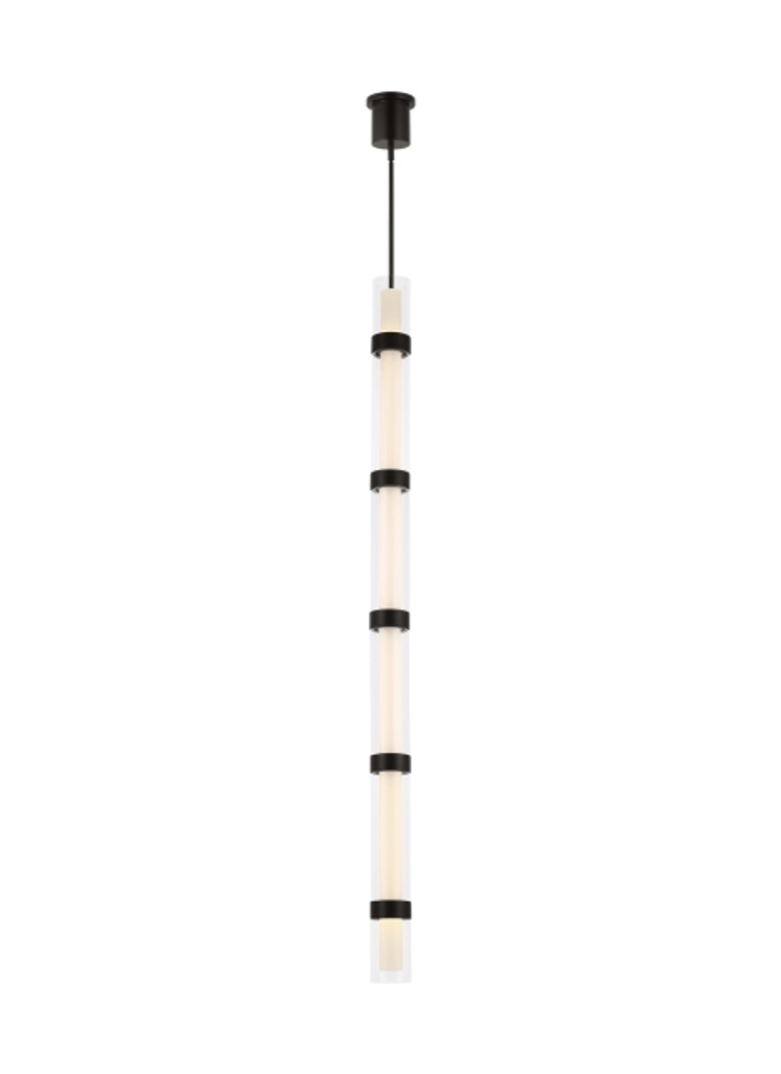 Visual Comfort Modern - 700TDWIT6B-LED930 - LED Pendant - Wit - Black