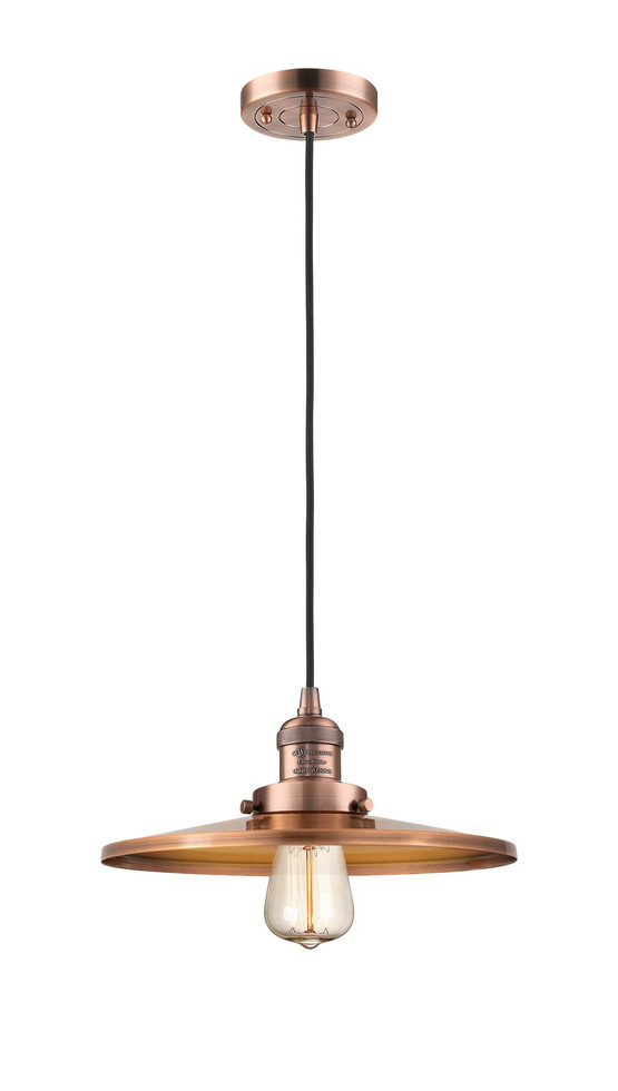 Innovations - 201C-AC-MFR-AC-12 - One Light Mini Pendant - Franklin Restoration - Antique Copper
