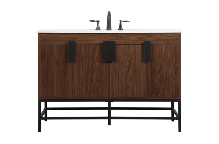 Elegant Lighting - VF48848MWT - Single Bathroom Vanity - Eugene - Walnut