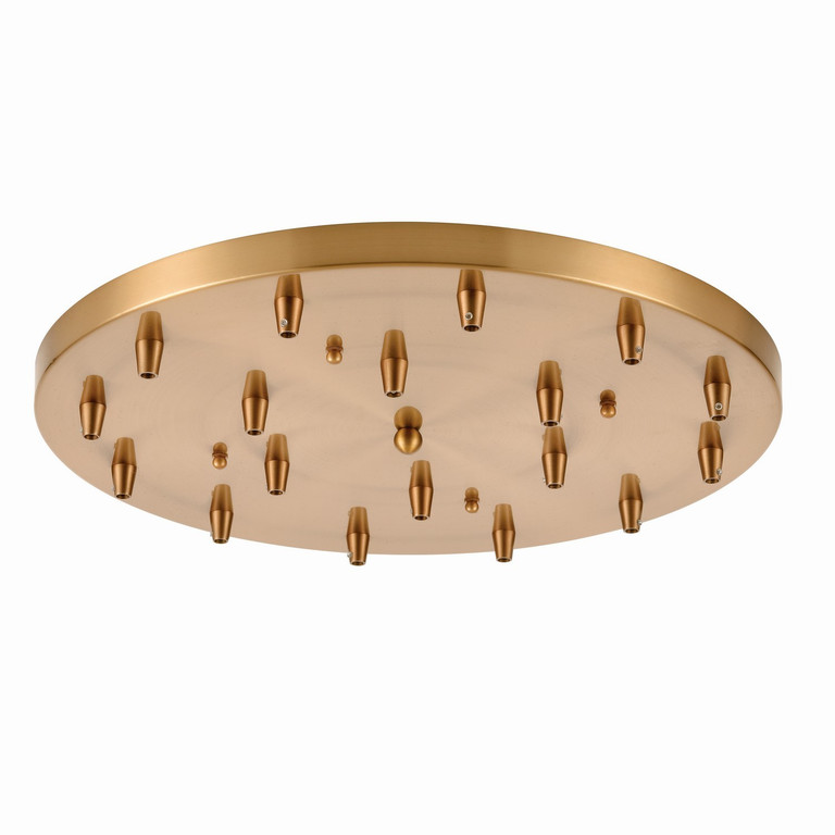 ELK Home - 18R-SB - Pan Only 18-Light Round - Pendant Options - Satin Brass