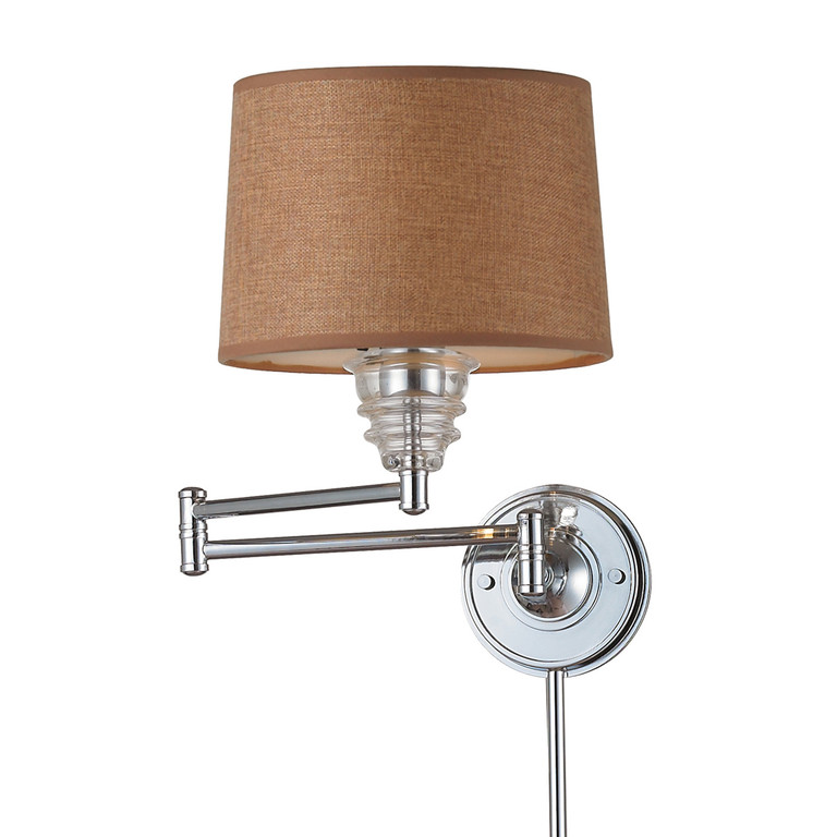 ELK Home - 66804-1 - One Light Swingarm Wall Sconce - Insulator Glass - Polished Chrome