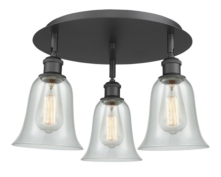 Innovations - 516-3C-BK-G2812 - Three Light Flush Mount - Downtown Urban - Matte Black