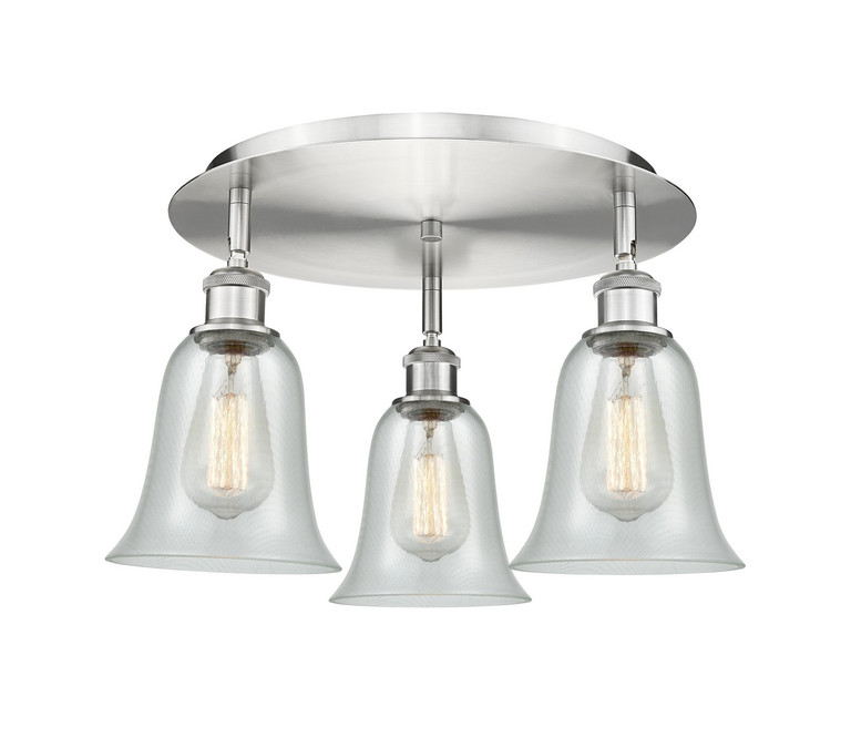 Innovations - 516-3C-SN-G2812 - Three Light Flush Mount - Downtown Urban - Satin Nickel