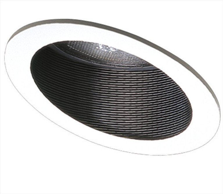 Elco Lighting - EL624B - 6 Slope Ceiling Baffle Par 30 - Black with White Trim Elco Lighting - EL624B - 6 Slope Ceiling Baffle Par 30 - Black with White Trim