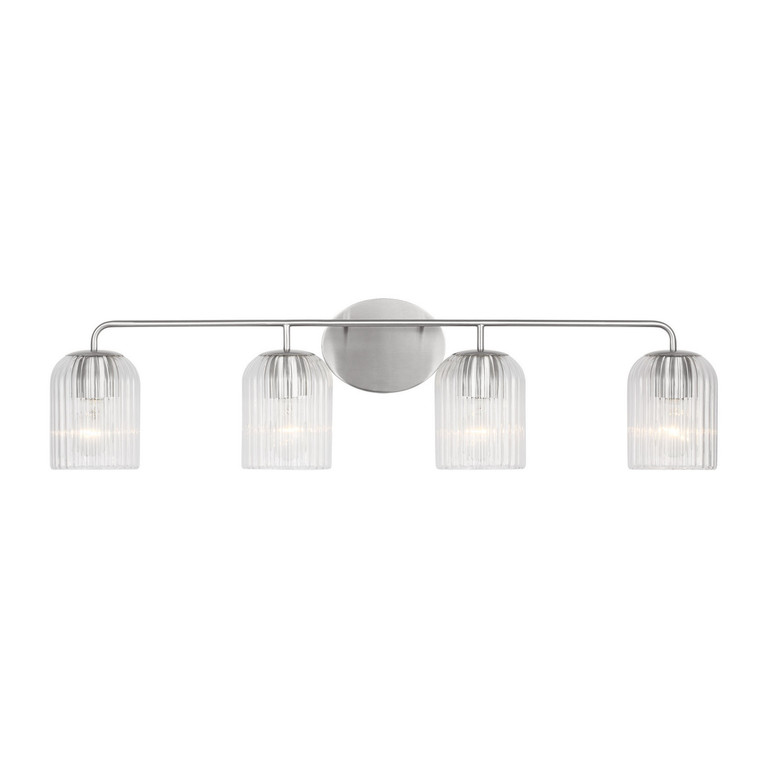 Generation Lighting - GLV1134BS - Four Light Vanity - Eisele - Brushed Nickel Generation Lighting - GLV1134BS - Four Light Vanity - Eisele - Brushed Nickel