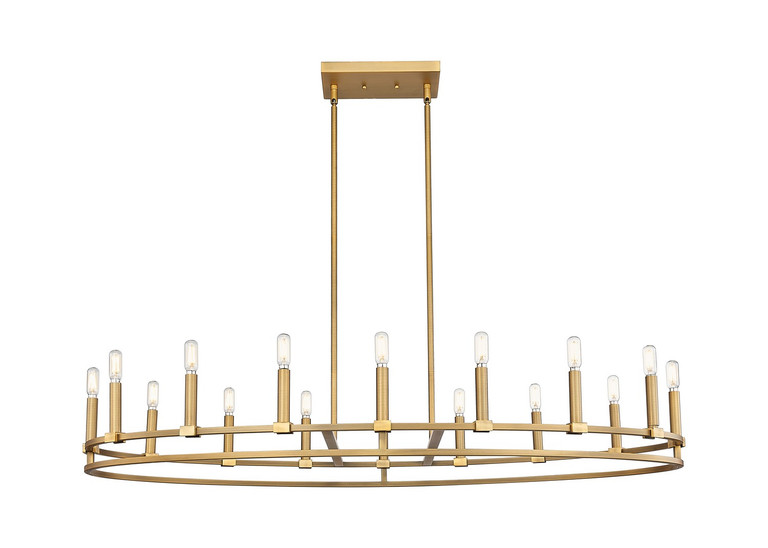 Innovations - 449-16CR-BB - 16 Light Chandelier - Downtown Urban - Brushed Brass