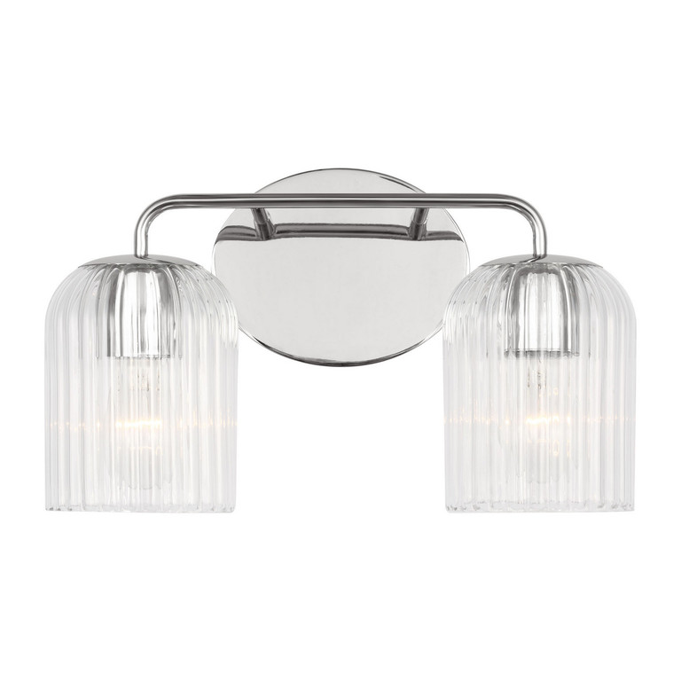Generation Lighting - GLV1132CH - Two Light Vanity - Eisele - Chrome Generation Lighting - GLV1132CH - Two Light Vanity - Eisele - Chrome