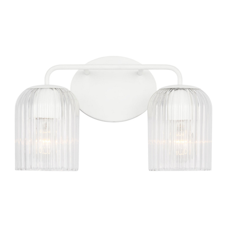 Generation Lighting - GLV1132MWT - Two Light Vanity - Eisele - Matte White Generation Lighting - GLV1132MWT - Two Light Vanity - Eisele - Matte White