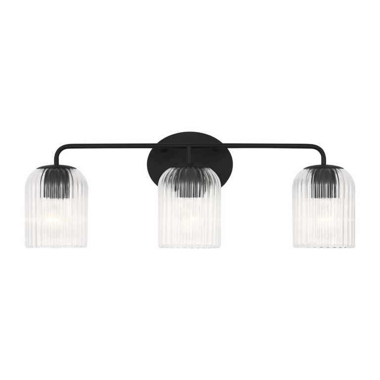 Generation Lighting - GLV1133MBK - Three Light Vanity - Eisele - Midnight Black Generation Lighting - GLV1133MBK - Three Light Vanity - Eisele - Midnight Black