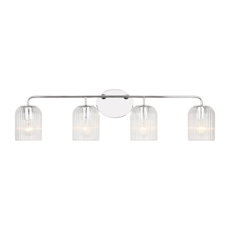 Generation Lighting - GLV1134CH - Four Light Vanity - Eisele - Chrome Generation Lighting - GLV1134CH - Four Light Vanity - Eisele - Chrome