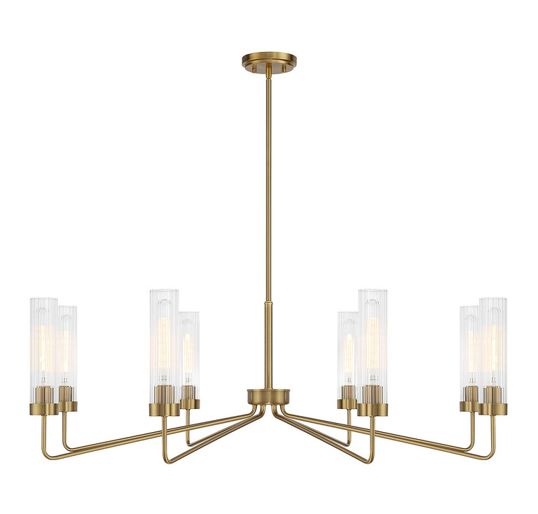 Savoy House - 1-8860-8-322 - Eight Light Chandelier - Baker - Warm Brass