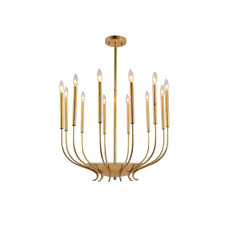 Terracotta Designs - H20101-12 - 12 Light Chandelier - Amelia - Gold Leaf