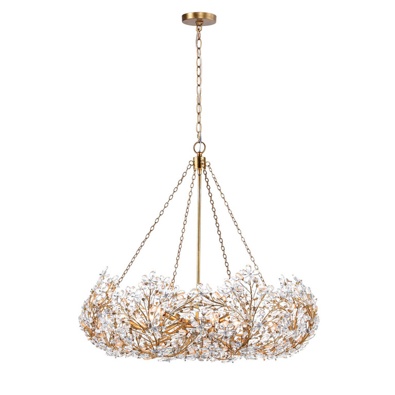 Terracotta Designs - H24108-12 - 12 Light Chandelier - Ludovica - Antique Brass