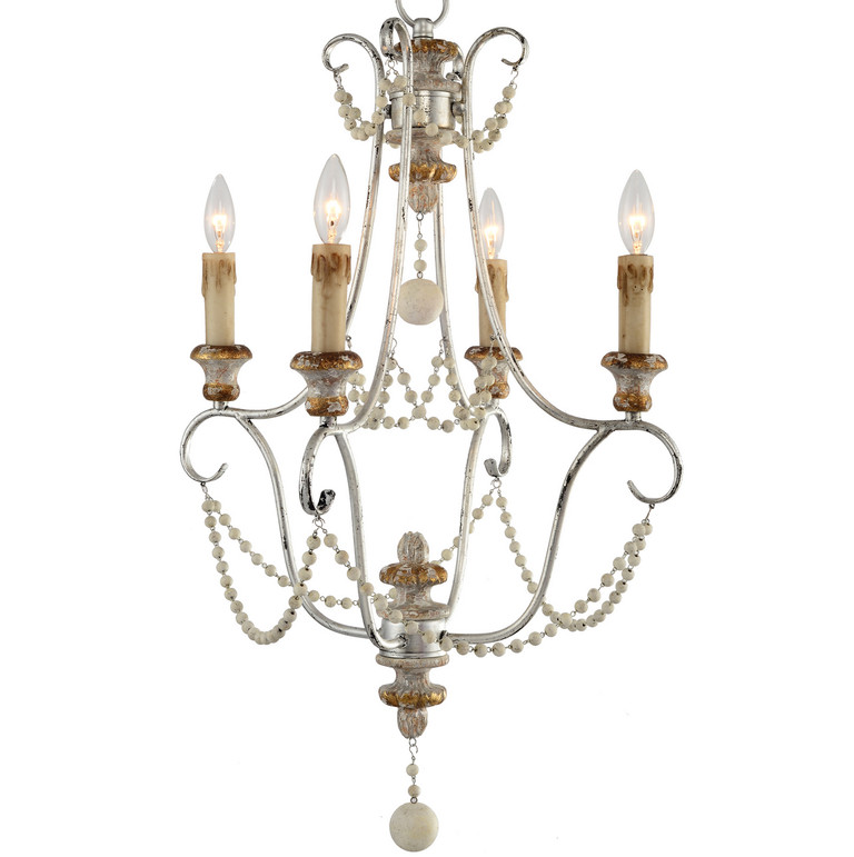 Terracotta Designs - H5111-4 - Four Light Chandelier - Venezia - Antique Silver Terracotta Designs - H5111-4 - Four Light Chandelier - Venezia - Antique Silver