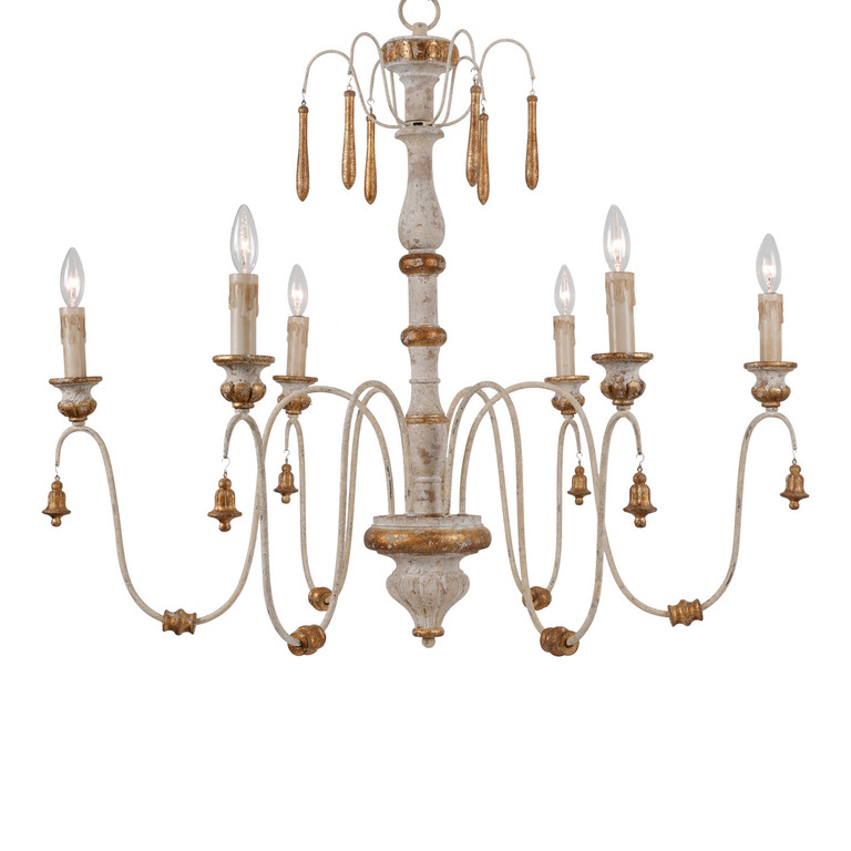 Terracotta Designs - H9112-6 - Six Light Chandelier - Morena