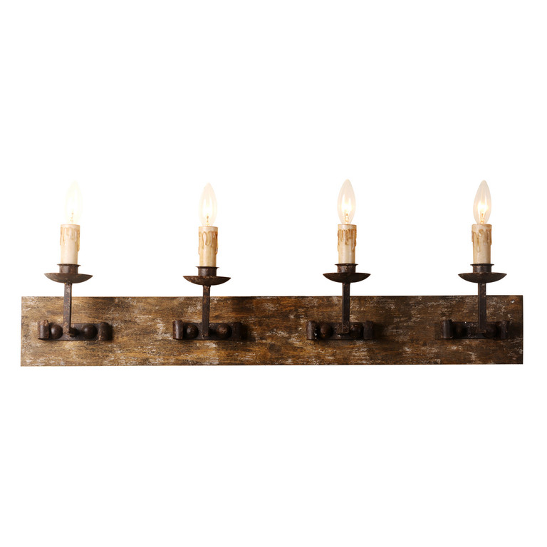 Terracotta Designs - W5121-4 - Four Light Wall Sconce - Glorenza - Reclaimed Wood Terracotta Designs - W5121-4 - Four Light Wall Sconce - Glorenza - Reclaimed Wood