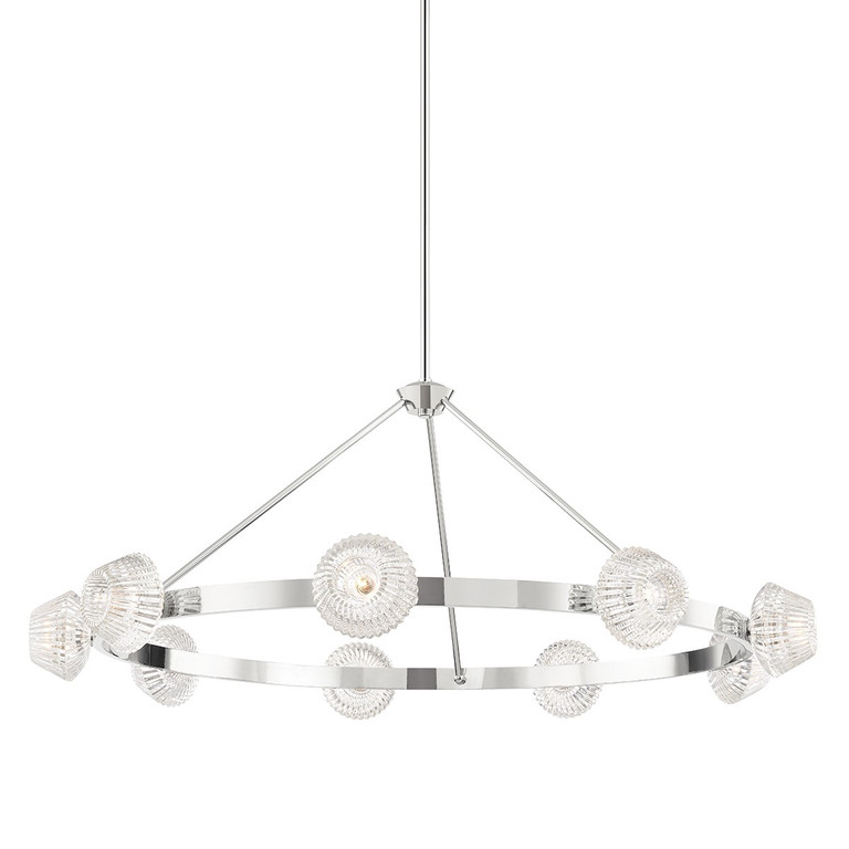 Hudson Valley - 6150-PN - Nine Light Chandelier - Barclay - Polished Nickel