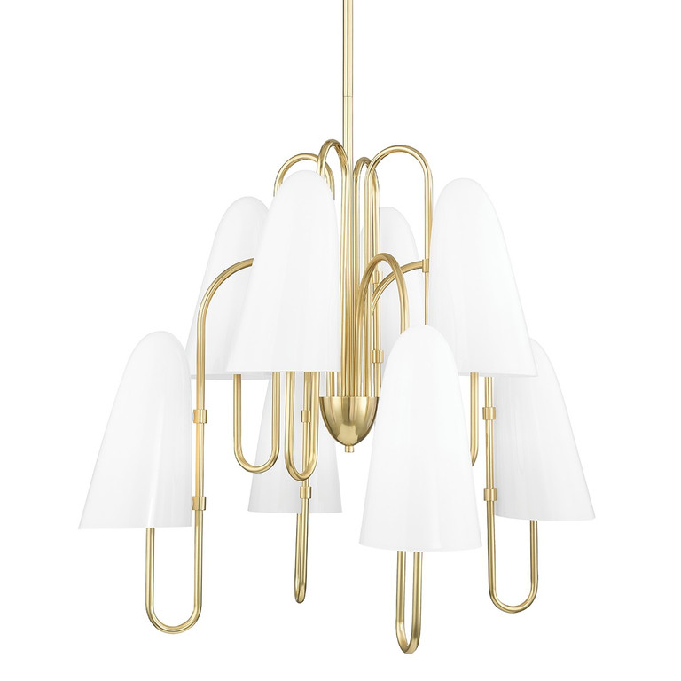 Hudson Valley - 7178-AGB - Eight Light Chandelier - Slate Hill - Aged Brass Hudson Valley - 7178-AGB - Eight Light Chandelier - Slate Hill - Aged Brass