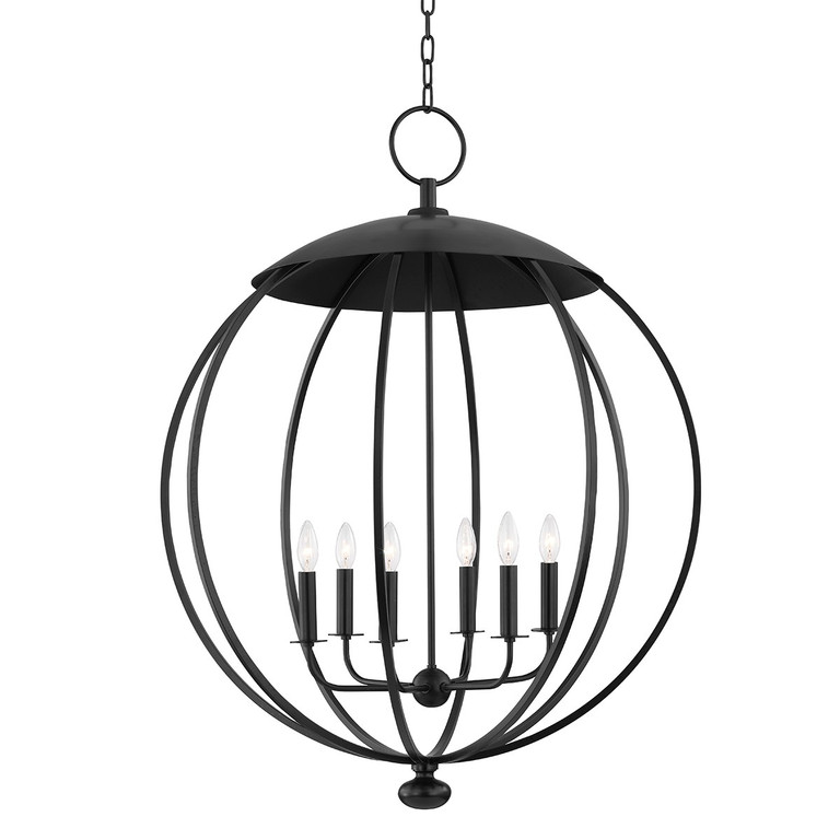 Hudson Valley - 9132-AI - Six Light Lantern - Wesley - Aged Iron