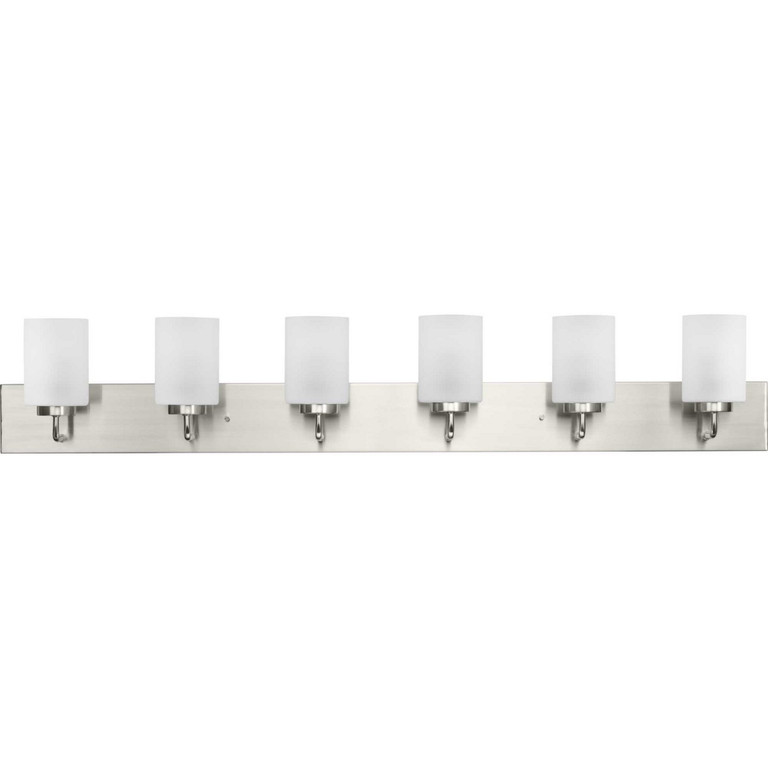 Progress Lighting - P300421-009 - Six Light Bath - Merry - Brushed Nickel Progress Lighting - P300421-009 - Six Light Bath - Merry - Brushed Nickel