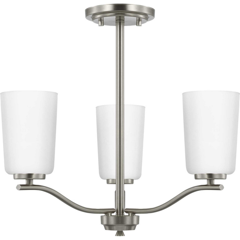 Progress Lighting - P400349-009 - Three Light Chandelier Conv - Adley - Brushed Nickel Progress Lighting - P400349-009 - Three Light Chandelier Conv - Adley - Brushed Nickel