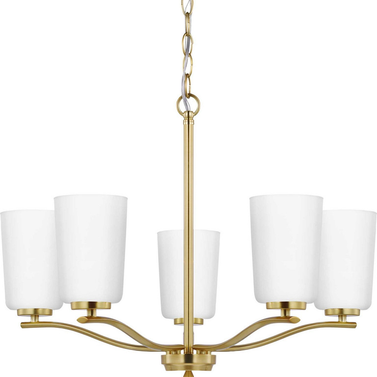 Progress Lighting - P400350-012 - Five Light Chandelier - Adley - Satin Brass Progress Lighting - P400350-012 - Five Light Chandelier - Adley - Satin Brass