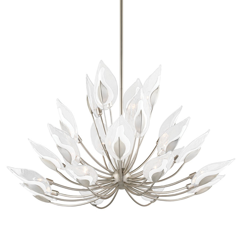 Hudson Valley - 4856-SL - 24 Light Chandelier - Blossom - Silver Leaf