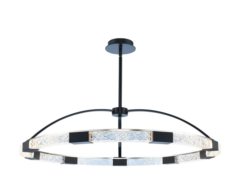 Allegri - 034852-051-FR001 - LED Pendant - Athena - Matte Black w/ Polished Nickel Allegri - 034852-051-FR001 - LED Pendant - Athena - Matte Black w/ Polished Nickel