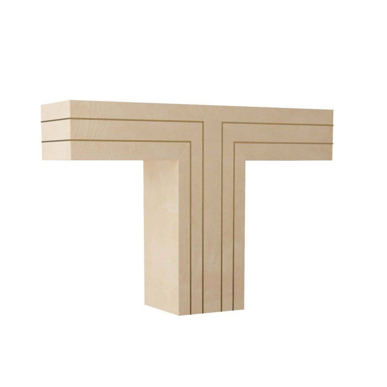 Arteriors - 6938 - Console - Romeo - Taupe Leather/Antique Brass