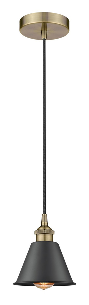 Innovations - 616-1P-AB-M8-BK - LED Pendant - Edison - Antique Brass