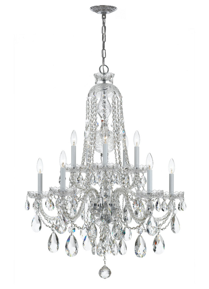 Crystorama - 1110-CH-CL-MWP - Ten Light Chandelier - Traditional Crystal - Polished Chrome Crystorama - 1110-CH-CL-MWP - Ten Light Chandelier - Traditional Crystal - Polished Chrome
