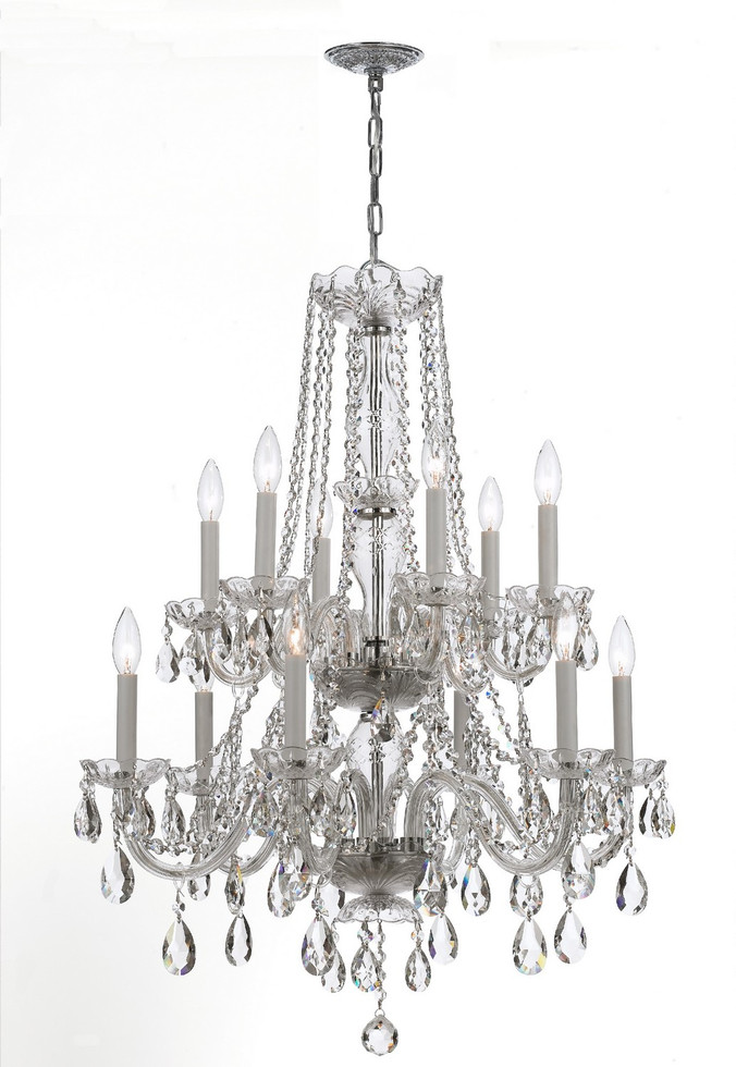 Crystorama - 1137-CH-CL-S - 12 Light Chandelier - Traditional Crystal - Polished Chrome Crystorama - 1137-CH-CL-S - 12 Light Chandelier - Traditional Crystal - Polished Chrome