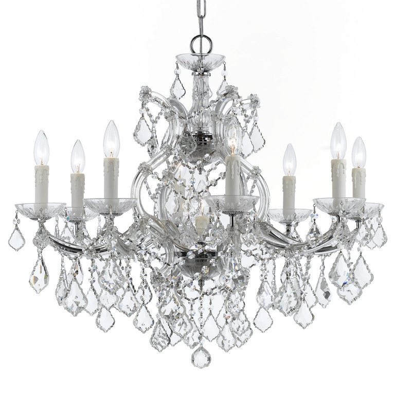 Crystorama - 4408-CH-CL-MWP - Nine Light Chandelier - Maria Theresa - Polished Chrome Crystorama - 4408-CH-CL-MWP - Nine Light Chandelier - Maria Theresa - Polished Chrome