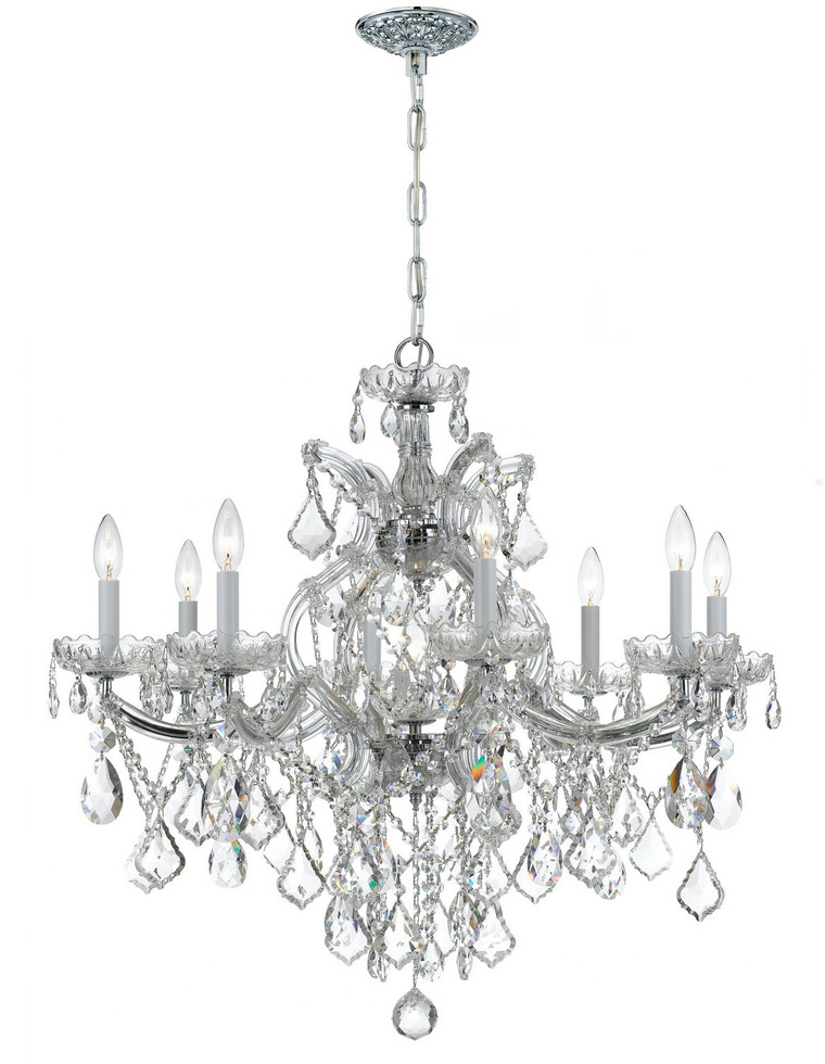 Crystorama - 4409-CH-CL-S - Nine Light Chandelier - Maria Theresa - Polished Chrome Crystorama - 4409-CH-CL-S - Nine Light Chandelier - Maria Theresa - Polished Chrome