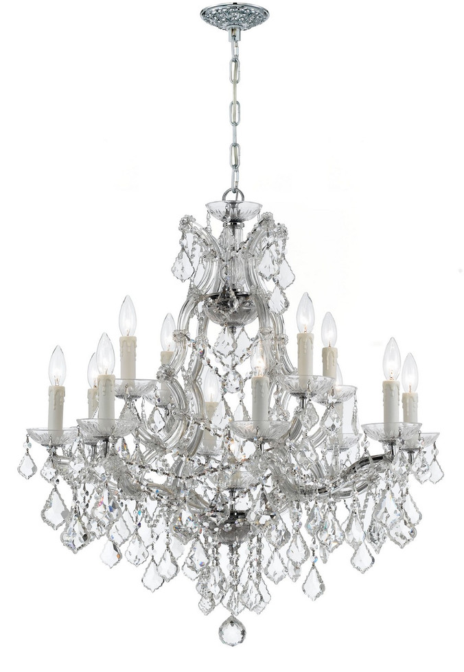 Crystorama - 4412-CH-CL-S - 13 Light Chandelier - Maria Theresa - Polished Chrome Crystorama - 4412-CH-CL-S - 13 Light Chandelier - Maria Theresa - Polished Chrome
