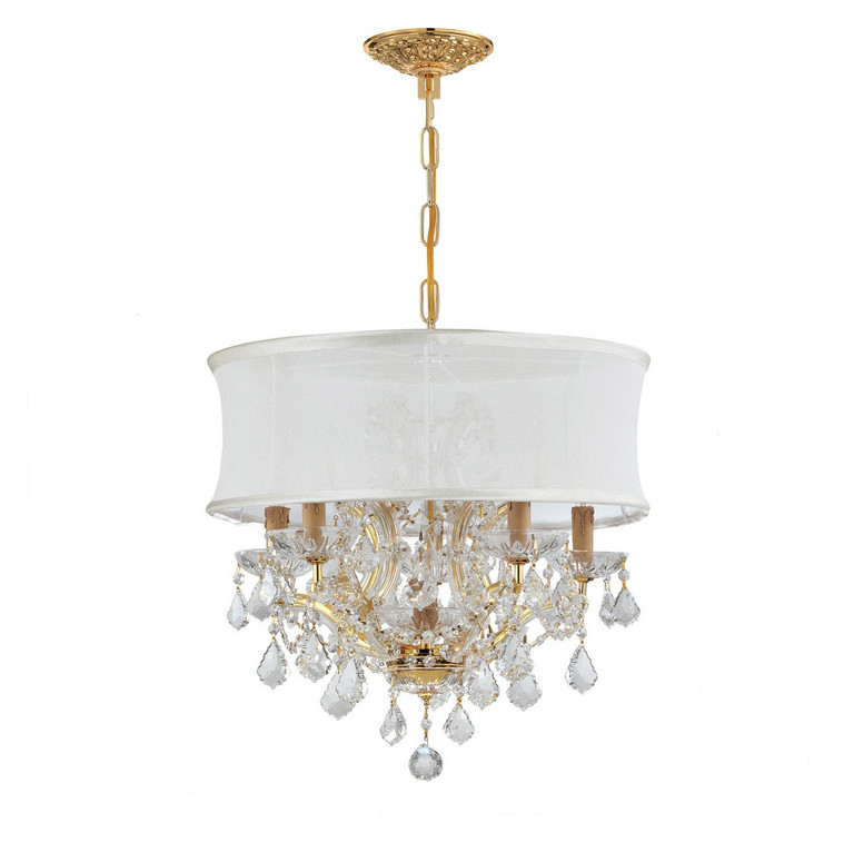 Crystorama - 4415-GD-SMW-CLQ - Six Light Chandelier - Brentwood - Gold Crystorama - 4415-GD-SMW-CLQ - Six Light Chandelier - Brentwood - Gold