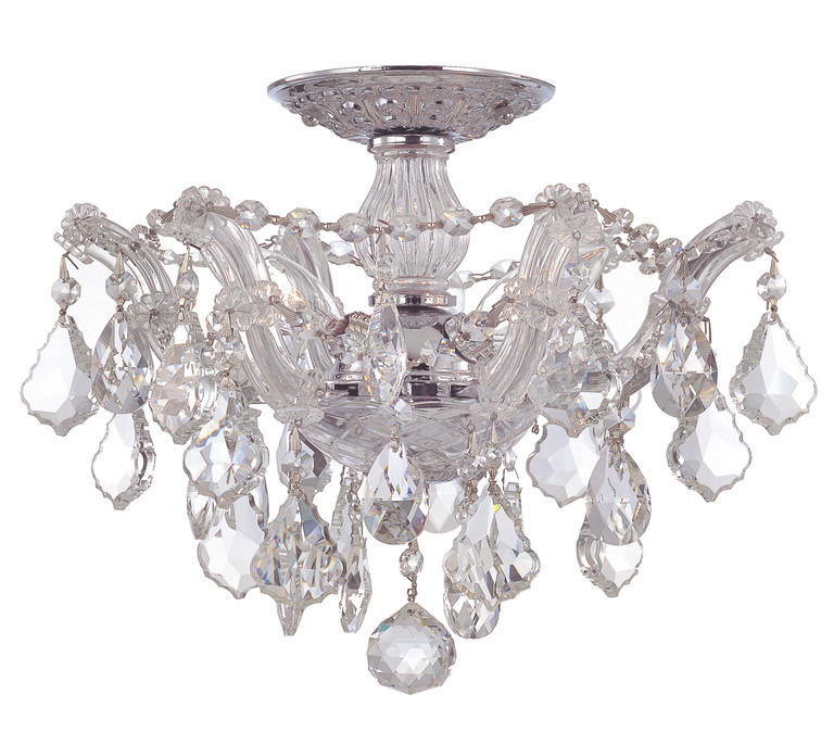 Crystorama - 4430-CH-CL-S - Three Light Semi Flush Mount - Maria Theresa - Polished Chrome Crystorama - 4430-CH-CL-S - Three Light Semi Flush Mount - Maria Theresa - Polished Chrome