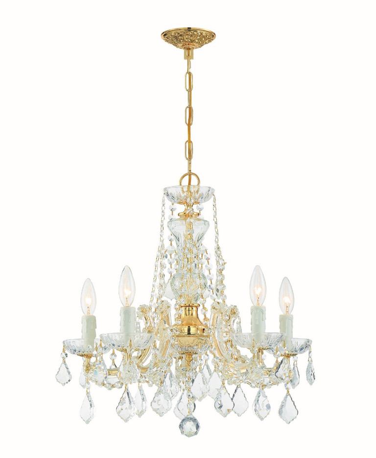Crystorama - 4476-GD-CL-SAQ - Five Light Chandelier - Maria Theresa - Gold Crystorama - 4476-GD-CL-SAQ - Five Light Chandelier - Maria Theresa - Gold