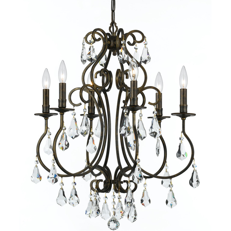 Crystorama - 5016-EB-CL-MWP - Six Light Chandelier - Ashton - English Bronze Crystorama - 5016-EB-CL-MWP - Six Light Chandelier - Ashton - English Bronze