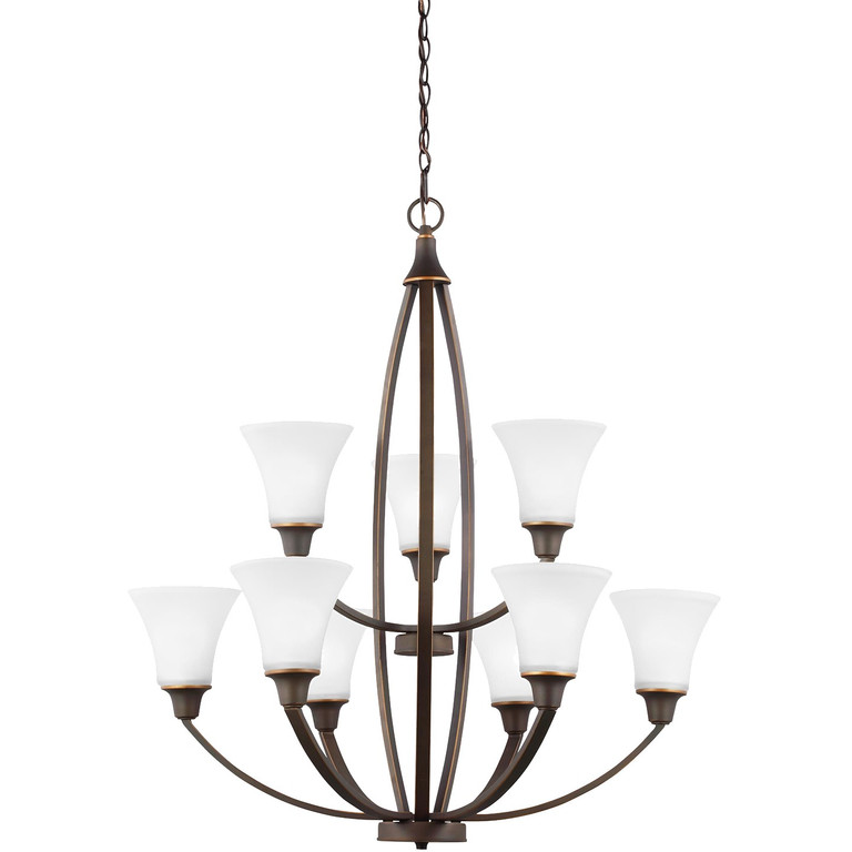 Generation Lighting - 3113209-715 - Nine Light Chandelier - Metcalf - Autumn Bronze Generation Lighting - 3113209-715 - Nine Light Chandelier - Metcalf - Autumn Bronze