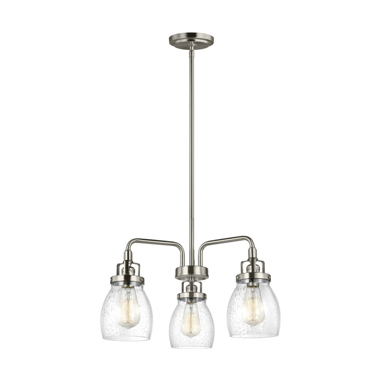 Generation Lighting - 3114503EN7-962 - Three Light Chandelier - Belton - Brushed Nickel Generation Lighting - 3114503EN7-962 - Three Light Chandelier - Belton - Brushed Nickel