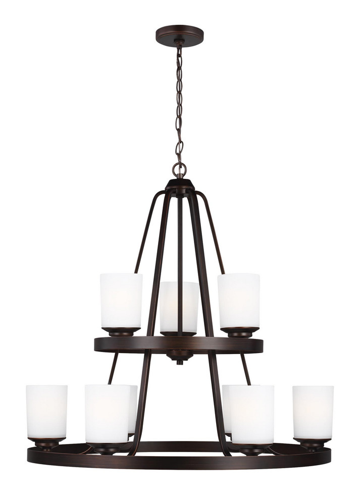 Generation Lighting - 3130709EN3-710 - Nine Light Chandelier - Kemal - Bronze Generation Lighting - 3130709EN3-710 - Nine Light Chandelier - Kemal - Bronze